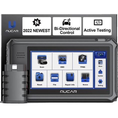 Outil de diagnostic OBD2 MUCAR VO6 – Scanner complet avec 28 réinitialisations – Support pour réinitialisation ODO et calibration – Mises à jour gratuites