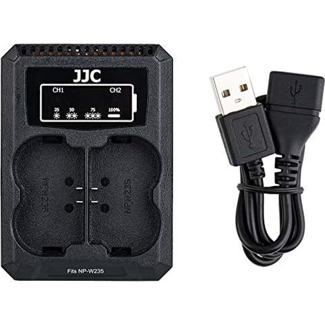 NP-W235 Adaptateur de chargeur de batterie double USB pour appareil photo numérique X-H2S X-T4, pour batterie NP-W235 – Remplacement pour BC-W235 Dual Battery Charger (1/5)