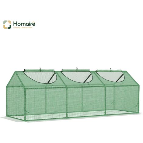 HOMAIRE Gewächshaus PE mit Fenster Tomatenhaus Frühbeet Grün für Garten Balkon