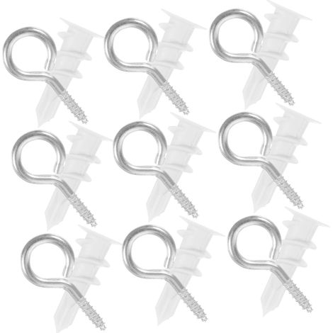 20ensembles Vis à Plaques de Plâtre Jeux Chevilles Autoperceuses pour Placoplâtre Crochets à Œillet et Vis pour Fixations Murales (1/5)