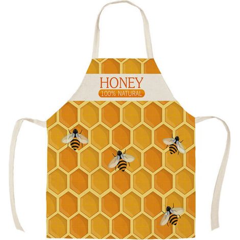 Tablier Sans Manches - Lin Coton - Pour Cuisine Jardin Barbecue Salon De Beauté - 68 x 55 cm - 1 Pièce (1/5)