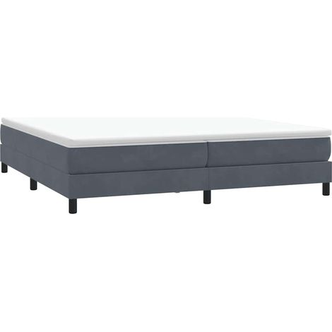 Boxspringbett ohne Matratze Dunkelgrau 200x210 cm Samt vidaXL