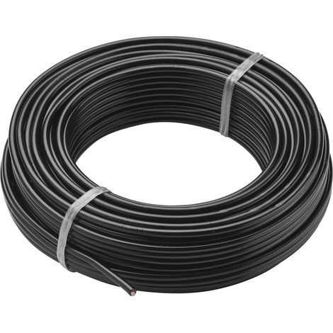 Bobinot de câble Bobine de fils électrique Câble électrique Couronne de câble Bobinot Câble rigide 25 mètres HO7VU 1,5mm ² Noir (1/3)