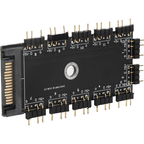 Hub répartiteur 11 voies, interface ARGB 3 broches, prolongateur, accessoires pour le contrôle des LED RGB, interface 5VSATA (1/5)