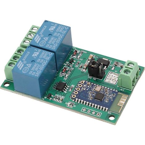 2-Kanal-Relaismodul mit Bluetooth-Platine, App-Fernsteuerung und Kontrollleuchte, 5 V DC