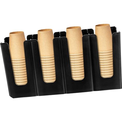 Support Pliable Réglable pour Gobelets en Papier, Rangement Tasse Noir (1/5)