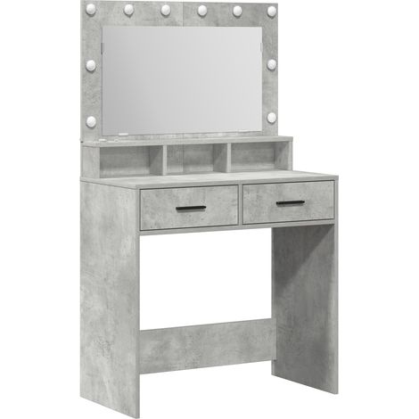 Coiffeuse,Table de maquillage Gris béton 79 x 41 x 135 cm Bois d'ingénierie CFW554991 (1/5)