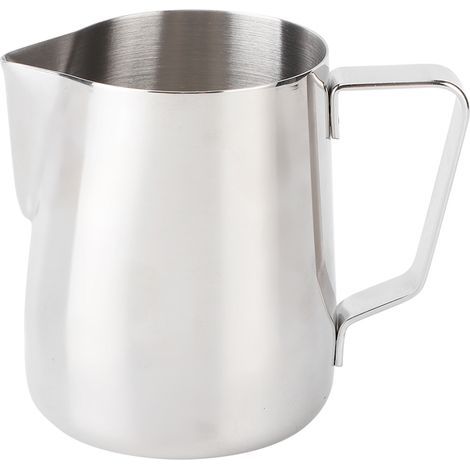 Stainless Steel Milk Frothing Cup Art Pitcher Coffee Latte Jug Mug for Home Coffee Shop Use600ML (1/4)