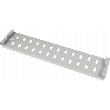 Panel de fibra óptica gris simplex de 19” 2U 24xSC (1/3)