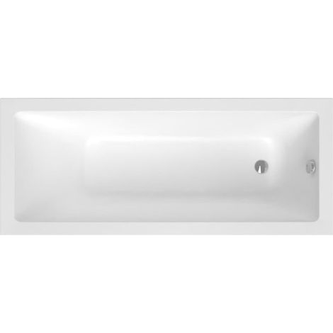 Aurum vasca da bagno rettangolare in acrilico 160 × 70 cm, orientamento sinistra o destra, senza piedini, bianca (SATVAUR16070)