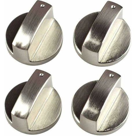 4Pcs Bouton Cuisinière 8mm Boutons de Poêle Gaz Universels en Métal À Gaz Cuisine Poêle Boutons, (1/5)