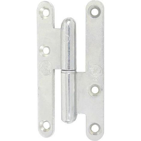 Paumelle gauche bois LOUTRE SEDAN 140x60 mm bouts ronds zingué - JARDINIER MASSARD - J530670