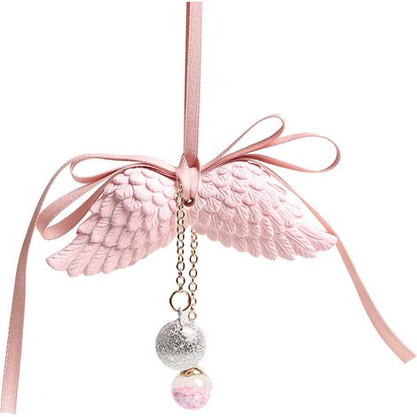 Ornements de rétroviseur de voiture, anges Pendants Pendants Sound Sound Decor (Pink) (1/2)