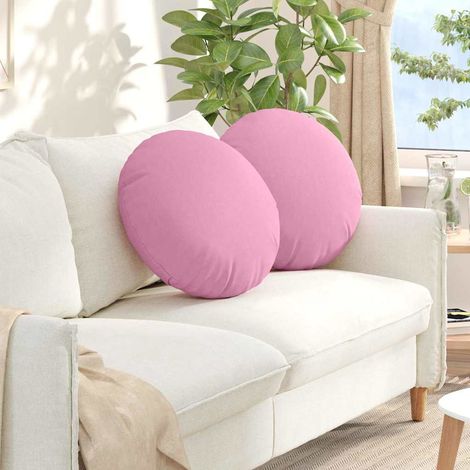 Sitzkissen 2 pcs Rosa Ø50 x 19 cm Stoff