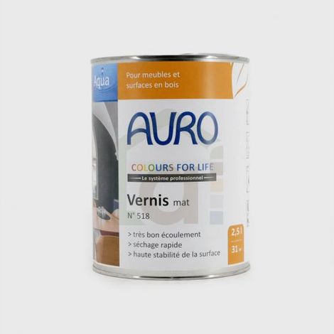 Vernis mat pour bois n°518 AURO, (1/3)