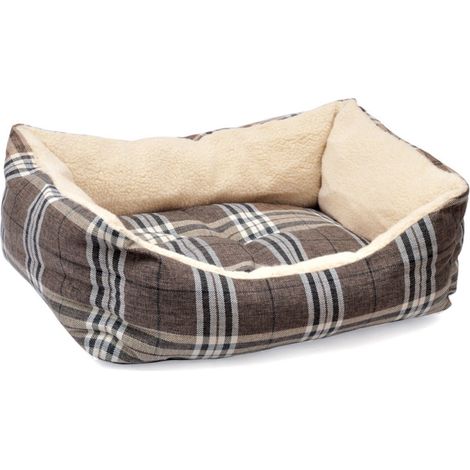 Aumüller Plüschsofa Schottland Braun, 50 cm - kuscheliges Hundesofa