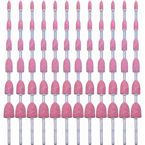 Lot de 72 meules abrasives en oxyde d'aluminium, queue de 1/8", compatibles Dremel, pour meuler, polir et ébavurer les métaux. (1/5)