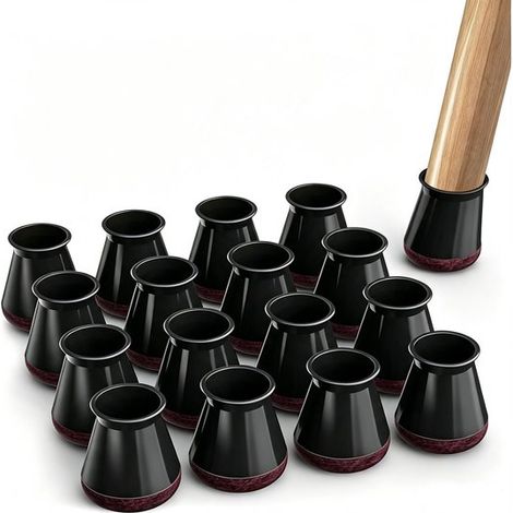 24 pièces - Protections pour pieds de chaise - Embouts de pieds de chaise - Patins en feutre pour pieds de chaise - Protections pour pieds de chaise - Protections de sol - Diamètre 20-30 mm - Taille M (1/5)