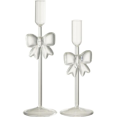 Lot de 2 Chandeliers Design "Nœud" 27cm Transparent (1/2)