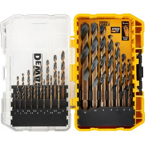 DeWalt DT70729 23 Piece HSS Black Gold Drill Bits Metal Wood Plastic Speed Tip (1/4)