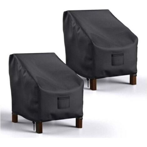 Housse de chaise de jardin 2 pièces, Housse de Protection pour Chaise, Housse Fauteuil Jardin Exterieur, Protecteur de Chaise en Tissu Oxford 2100d, Imperméable, Coupe-Vent, Résistant au Froid (1/4)
