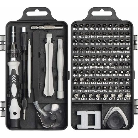 ZVD-Kit Tournevis de Précision, Faireach Jeu de Tournevis Outils de Réparation Professionnel 115 en 1 Set Tournevis Magnétique Multi-fonction pour Iphone Laptop Mac Montre Jouets Bijoux Lunettes Appar (1/4)