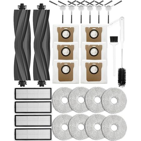 Juego de 26 piezas de repuesto para aspiradoras Dreame L10s Ultra/L10 Ultra/L10s Pro/L10s Pro Gen 2/L10 Prime, para accesorios Xiaomi X10+/X20+ Ultra: 2 cepillos principales, 6 cepillos laterales (1/5)