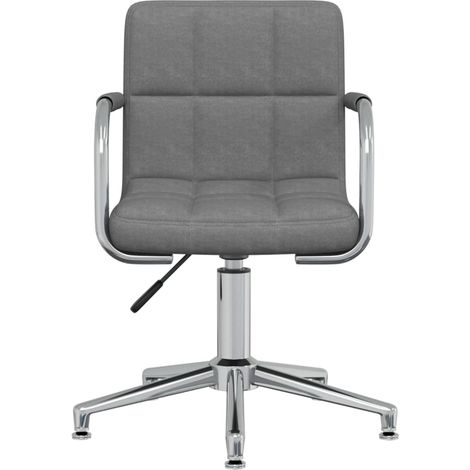 Chaise pivotante de salle à manger  Chaise de cuisine Gris clair Tissu (1/5)