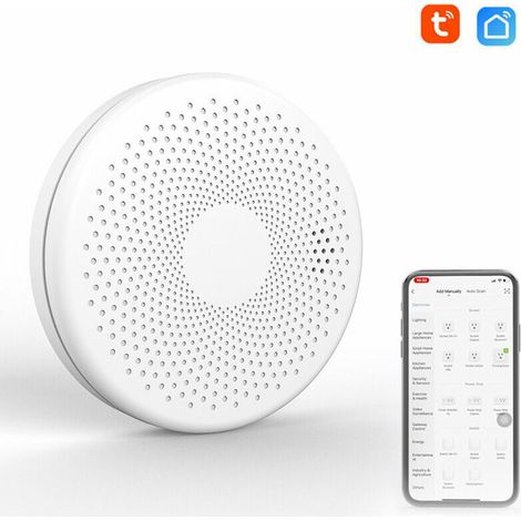 Tuya WiFi 2 in 1 Smokes Carbon Smokes CO CO DETECTORS SOUND DETECTORS FLASH Light Alarm Function: Model: white