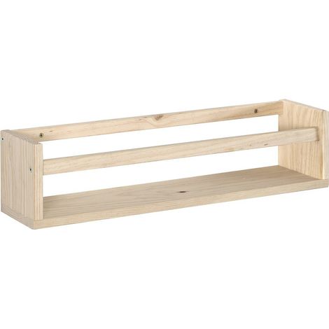 CALICOSY - Etagère murale en pin massif - L60 x H15 cm (1/5)