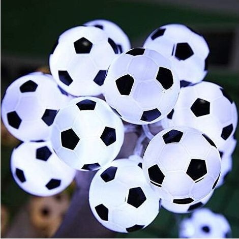 10 LEDs Fußballbälle Lichterkette, LED-Lichterkette, batteriebetrieben, Schlafzimmer, Zuhause, Party, Weihnachten, dekorative Fußball-Lichterkette
