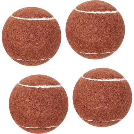 8 balles de tennis prédécoupées pour pieds de meubles et sols (marron)