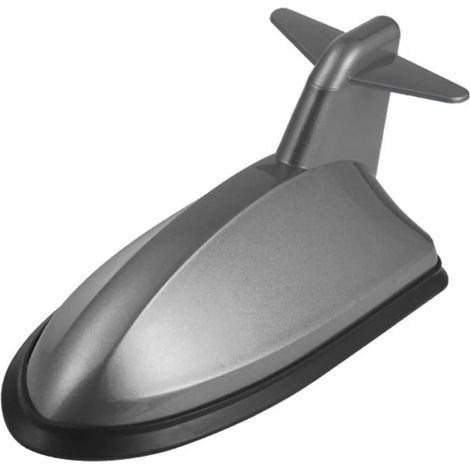 Antenne D'aileron de Requin de Voiture, Étanche Antenne Requin Universelle Antenne de Réception de Signal Radio Antenne de Voiture Auto-adhésive Décoration Extérieure de Voiture,Gris (1/5)