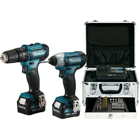 MAKITA Kit CLX228SMX1 (HP333D + TD110D + 2 x 4,0 Ah + DC10SB + Valigetta + Accessori) (1/5)