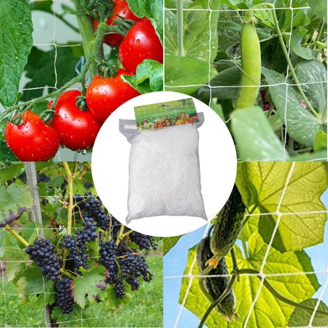 Filet de treillis 560FT, maille carrée en polyester blanc, filet de jardin, filet de treillis pour plantes grimpantes. (1/5)
