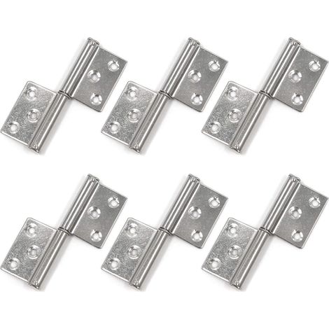 Charnières soudées, baguettes de soudure en inox pour portes métalliques, longueur 72 mm (paquet de 6) (1/4)
