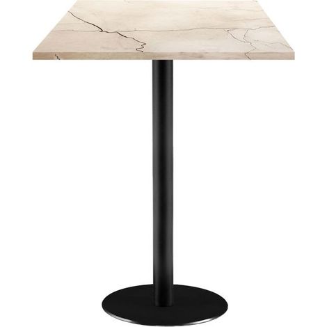 Mange-debout 60 x 60 cm - modèle Rome marbré lune blanche