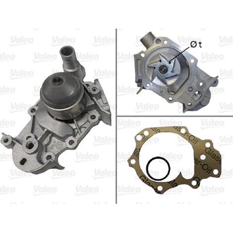 Pompe à eau, refroidissement du moteur Valeo 506580 NISSAN 2101000Q0B 2101000Q0H