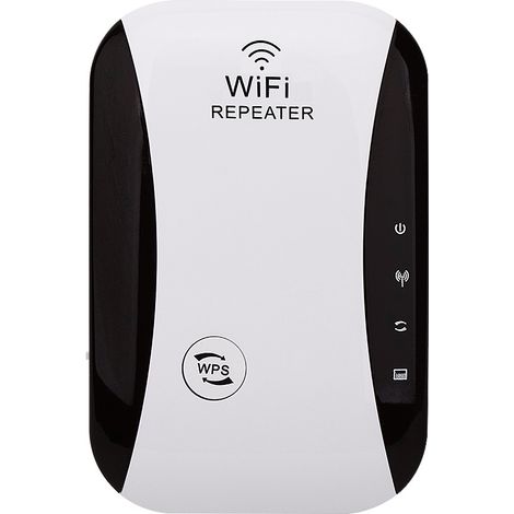 Ripetitore WiFi Booster 300Mbps Estensore wireless Amplificatore di segnale di rete (WPS, configurazione semplice, 1 porta Ethernet, antenne integrate, 2,4 GHz) Copertura WiFi migliorata