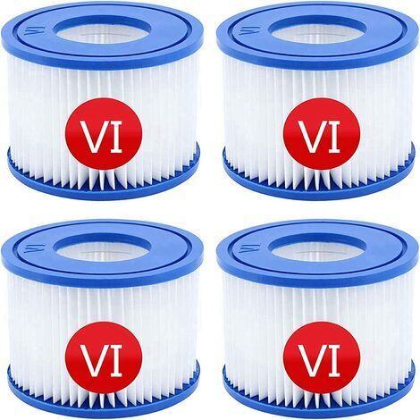Cartouches filtrantes pour piscine Bestway VI pour Lay-Z-Spa Miami, lot de 4 filtres, feutre filtrant pour le nettoyage de la piscine-AquaForge (1/5)