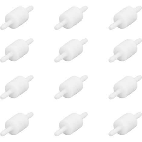 Lot de 12 clapets anti-retour unidirectionnels en PE haute température résistant à la corrosion, à ressort, pour l'industrie, 4,1 mm/0,16 po (blanc) (1/5)