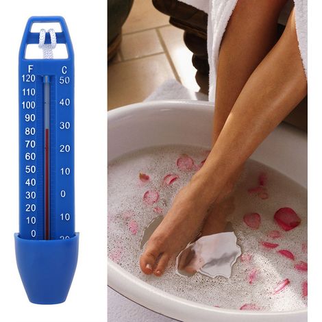 Thermomètre flottant pour piscine, thermomètre à eau avec ficelle, pour piscine, spa et baignoire. (1/5)