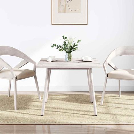 Maison Exclusive - Piano Tavolo Bianco 90x90x2,5cm Legno Massello di Pino Quadrato