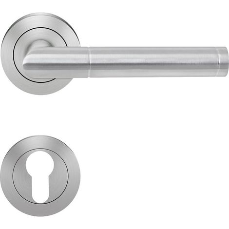 KARCHER DESIGN Drückergarnitur ER34 PZ0 71 - Rio Steel, Profilzylinder, Edelstahl (1/2)