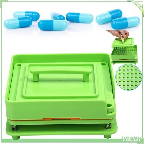 Fafeicy Remplisseur de capsules Plaques de remplissage de capsules vides avec épandeur, outil de remplissage parapharmacie roulant (1/5)