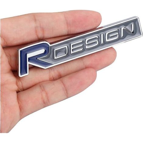 Volvo R Design Kühlergrillemblem in Blau und Silber für XC60, V70, S60, V40, V60, C30, V50 [NX] Heckklappe