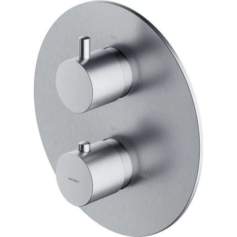 OMNIRES Y - Unterputz-Thermostatarmatur, für 2 Verbraucher, Nickel gebürstet Y1236RONI (1/2)