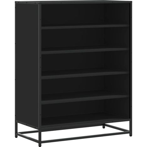 Maison Exclusive - Scarpiera Nera 75x38x97,5 cm in Truciolato e Metallo