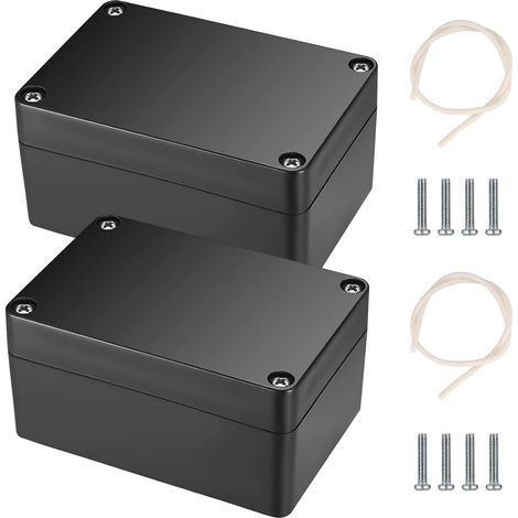 2 Pièces Boîte de Jonction pour Électronique avec 8 Vis,Boite de Derivation Etanche IP65 Electrique Exterieur, Boitier Electronique de Câbe Plastique pour Bricolage Électronique 100x68x50 mm (1/5)