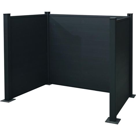 Mülleimer-Einfassung MA2,Alu 150x100x122cm, anthrazit (1/4)